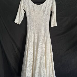 Vintage 79 s does 50’s lace corset back dress